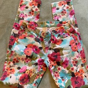 Floral jeans